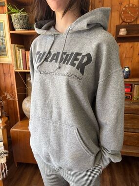 Thrasher Grey Hoody M Skater Style